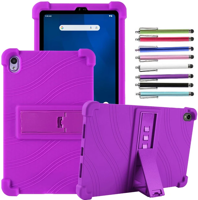 Main image of Case For Onn 7" Tablet (2026 Model), Kids Friendly Soft Silicone Adjustable Stand Cover Case for Onn 7 inch Core Tablet Gen 5 (Model: 36020962) 2026 Release + 1 Random Color Stylus - (Purple)