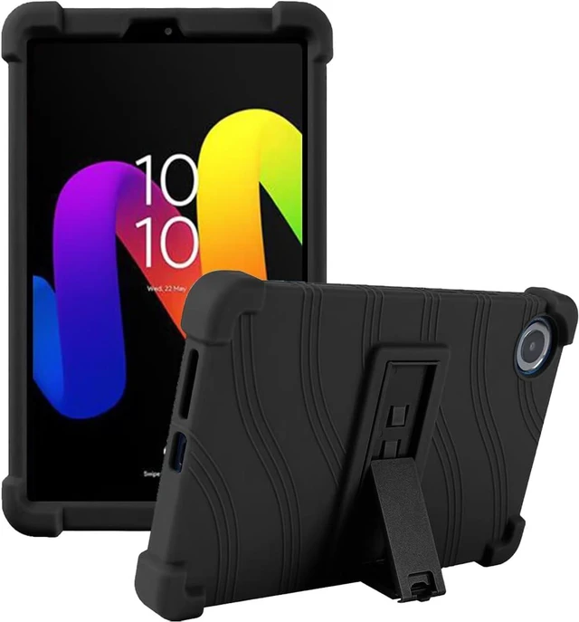 Main image of anicestore Case for TCL Tab 8 Gen 2 8.7" Tablet (Model 8188X) Kids-Friendly Soft Silicone Protective Cover with Adjustable Stand Shockproof Drop-Proof Case for TCL TAB 8 Gen 2 8.7 inch Tablet (Black)