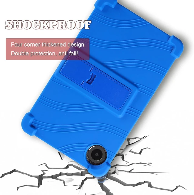 Alt view image 3 of 7 - anicestore Case for TCL Tab 8 Gen 2 8.7" Tablet (Model 8188X) Kids-Friendly Soft Silicone Protective Cover with Adjustable Stand Shockproof Drop-Proof Case for TCL TAB 8 Gen 2 8.7 inch Tablet (Blue)