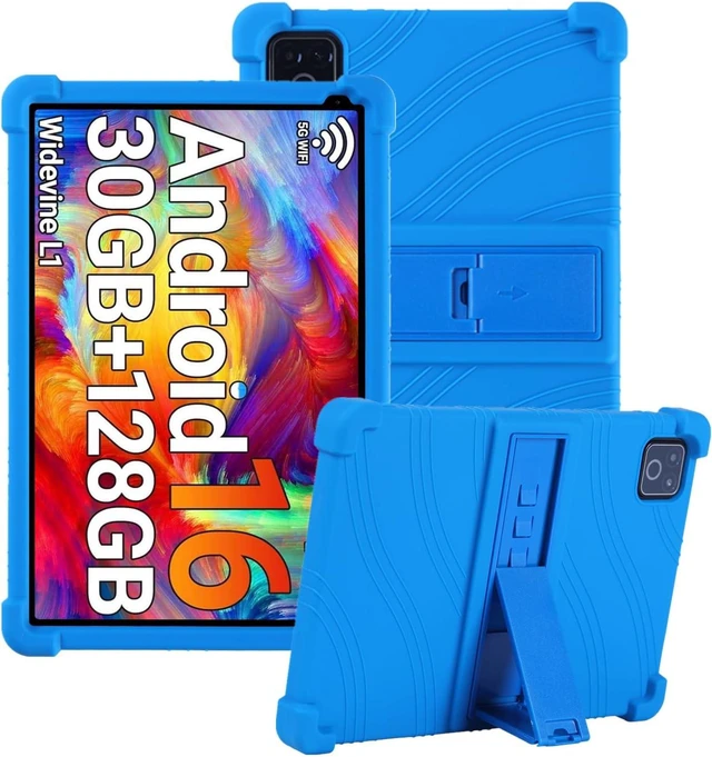 Main image of Case for Urao X109 10.1" Android 16 Tablet 2026 - Kids-Friendly Soft Silicone Protective Cover with Adjustable Stand, Shockproof Drop-Proof Case for URAO X109 Tablet 10.1 Inch (Blue)