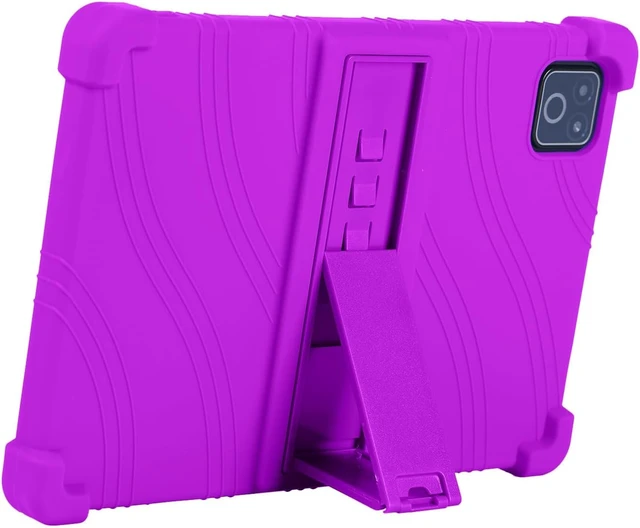 Alt view image 4 of 6 - Case for Urao X109 10.1" Android 16 Tablet 2026 - Kids-Friendly Soft Silicone Protective Cover with Adjustable Stand, Shockproof Drop-Proof Case for URAO X109 Tablet 10.1 Inch (Purple)