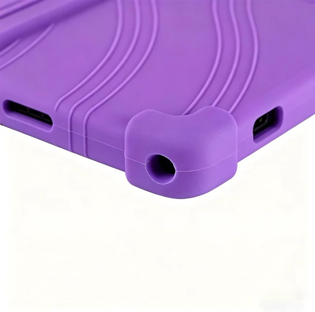 Alt view image 6 of 6 - Case for Urao X109 10.1" Android 16 Tablet 2026 - Kids-Friendly Soft Silicone Protective Cover with Adjustable Stand, Shockproof Drop-Proof Case for URAO X109 Tablet 10.1 Inch (Purple)