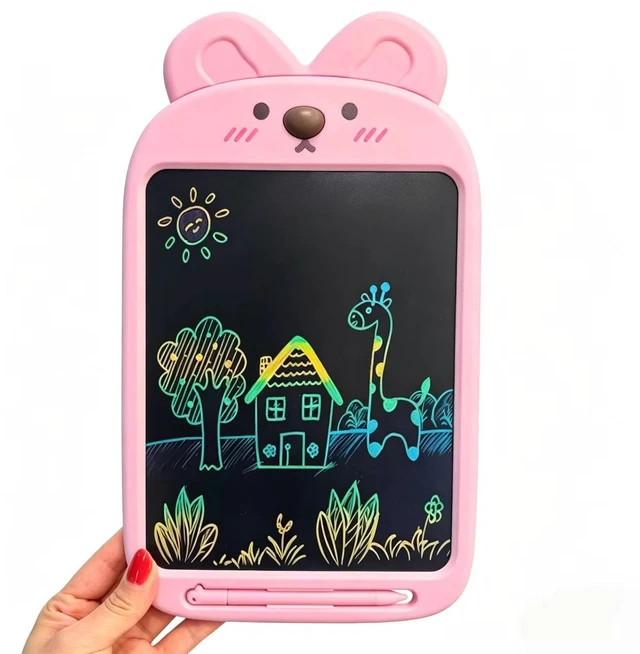 Main image of 10-Inch LCD Writing Board for Kids, Colorful Doodle Drawing Pad, Electronic Drawing Tablet with Smart Lock, Reusable Sketch Pad for Travel & Home, Rabbit
