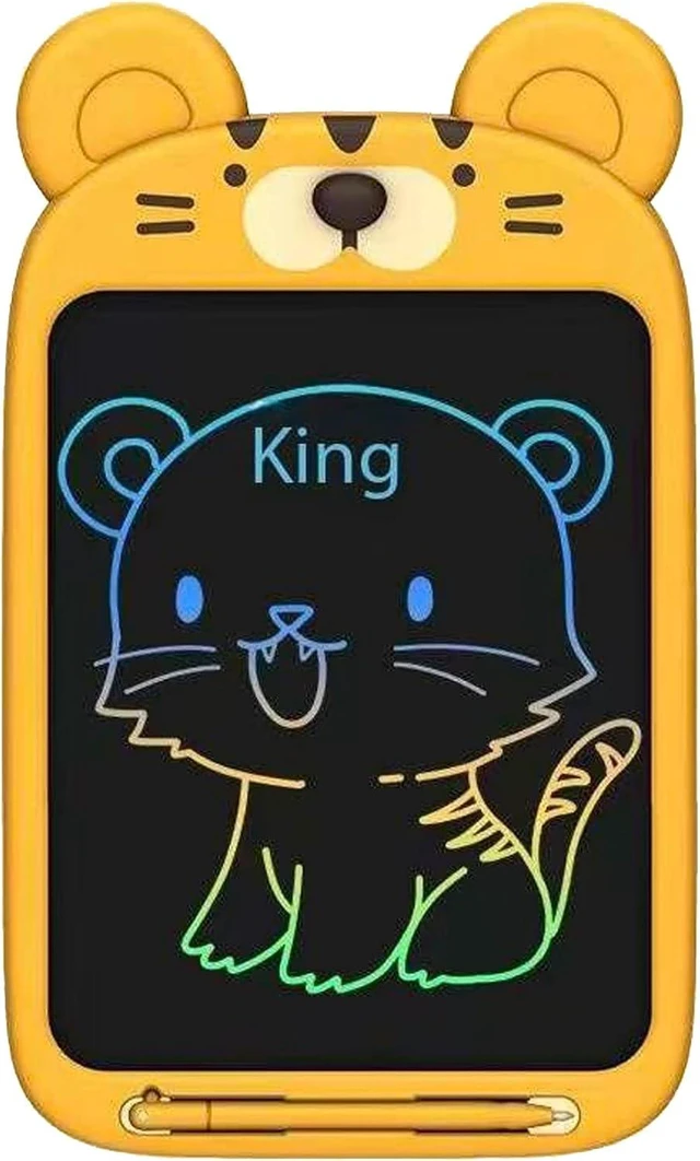 Main image of 10-Inch LCD Writing Board for Kids, Colorful Doodle Drawing Pad, Electronic Drawing Tablet with Smart Lock, Reusable Sketch Pad for Travel & Home, Tiger
