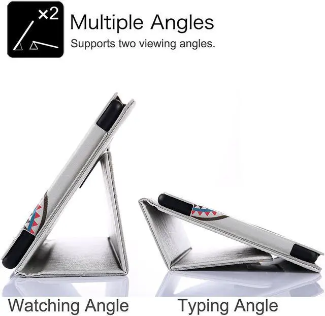 Alt view image 3 of 3 - Amazon Fire 7" 2017 Case, EpicGadget(TM) 7th Generation Fire 7 Premium PU Leather Folding Folio Case with Built in Stand For Fire 7 inch (2017 Release) + 1 Screen Protector and 1 Stylus (Dreamcatcher)