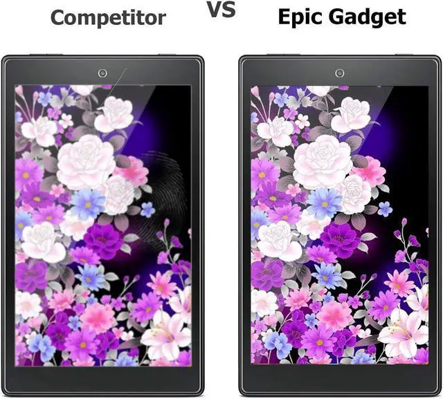 Alt view image 3 of 3 - (2 Pack) EpicGadget HD Tempered Glass Screen Protector for Amazon Fire HD 8 Inch Tablet (8th Generation) (2018)