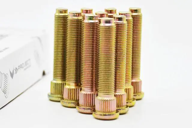 Alt view image 2 of 7 - 63mm Long Extended Wheel Stud For Mazda m12x1.5x63 Knurl:13.1mm = 0.504 inch 10pcs Studs Year 2003-2015 V-Project