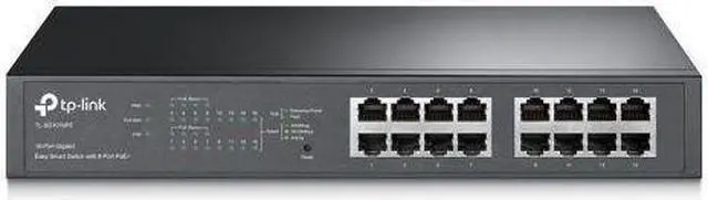 Main image of TP-LINK (TL-SG1016PE) 16-Port Gigabit Easy Smart Desktop/Rackmount Switch, 8-Port PoE, Metal