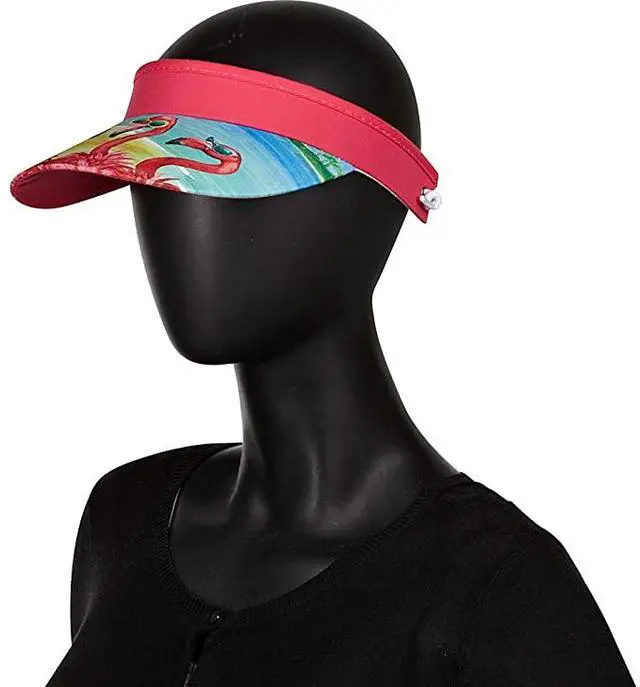 Alt view image 3 of 3 - Sun 'N' Sand Flamingo With Glasses Visor (One Size - Pink)