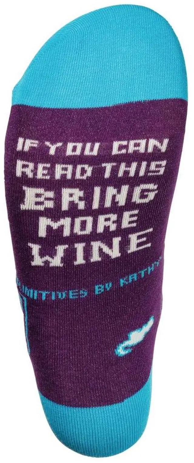 Alt view image 3 of 6 - Primitives by Kathy Socks "If You Can Read This Bring More Wine" Unisex Adult