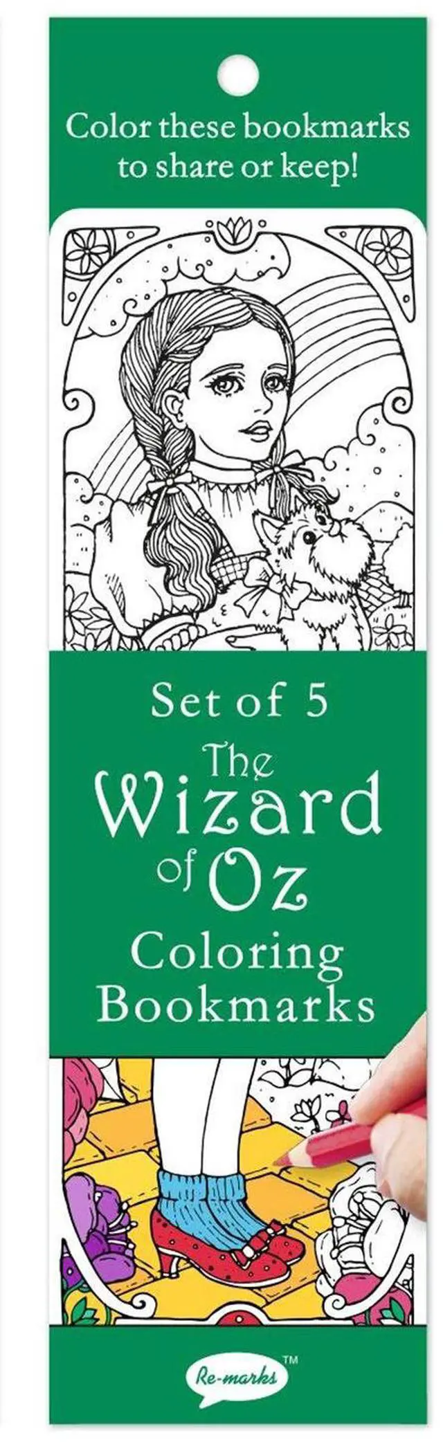 Main image of Re-marks Wizard of Oz Literary Colormarks Coloring Bookmarks