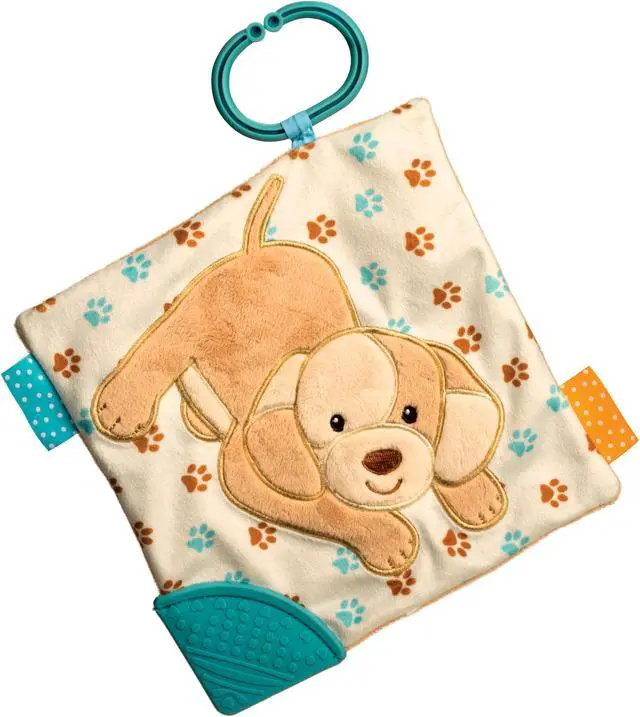Alt view image 2 of 2 - Tan Puppy Activity?Blankee 8 inch - Baby Stuffed Animal by Douglas Cuddle 6050