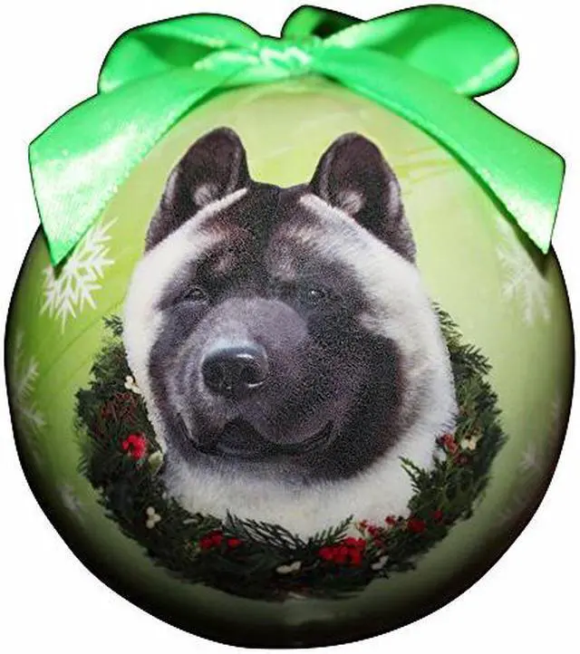 Main image of "Akita Christmas Ornament" Shatter Proof Ball--Easy To Personalize
