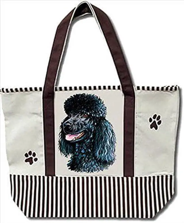 Main image of ES Pets 68575-29 Black Poodletote Heavy Duty Canvas Bag