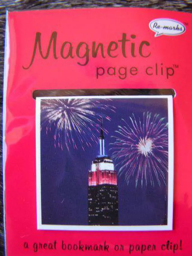 Main image of Empire State Building Single Magnetic Page Clip Bookmark Re-marks