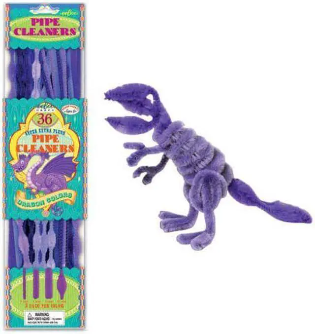 Alt view image 2 of 2 - eeBoo Purple Pipe Cleaners Craft Kit- Dragon Colors