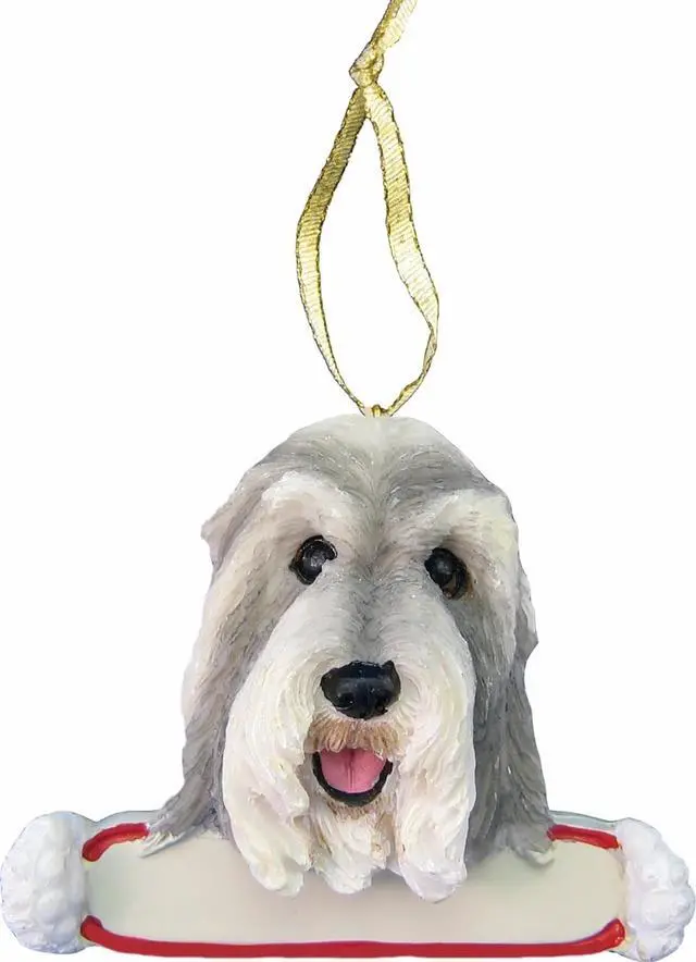 Main image of Bearded Collie Ornament "Santa's Pals" With Personalizable Name Plate