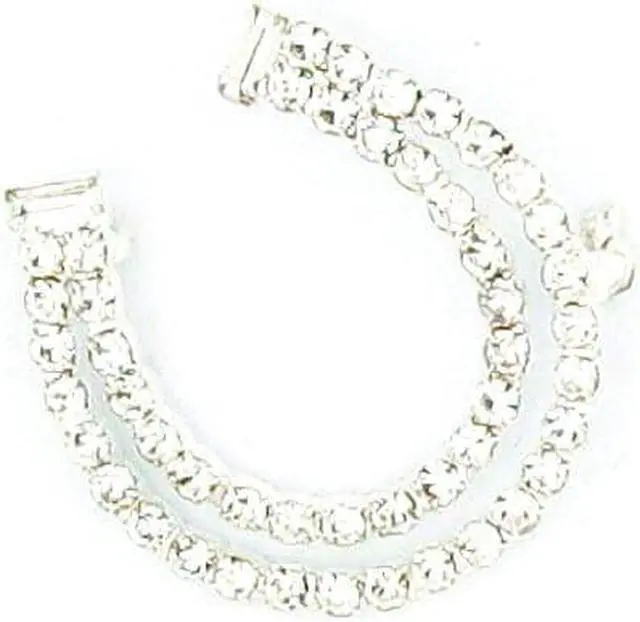 Main image of Finishing Touch Horseshoe Crystal Stone Pin - Silver Finish