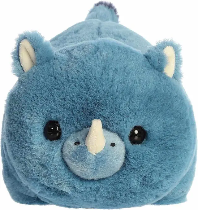 Alt view image 2 of 4 - Aurora® Adorable Spudsters Blue Teal Rio Rhino Plush Stuffed Animal Toy, 10"