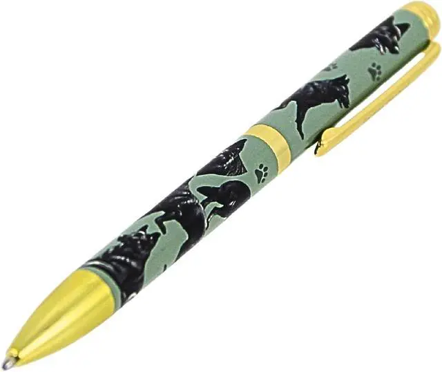 Alt view image 2 of 3 - E&S Pets Refillable Ball Point Pen in Gift Box, Black German Shepherd Dog