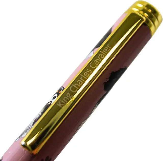 Alt view image 2 of 3 - E&S Pets Refillable Ball Point Pen in Gift Box, King Charles Cavalier Tri-color