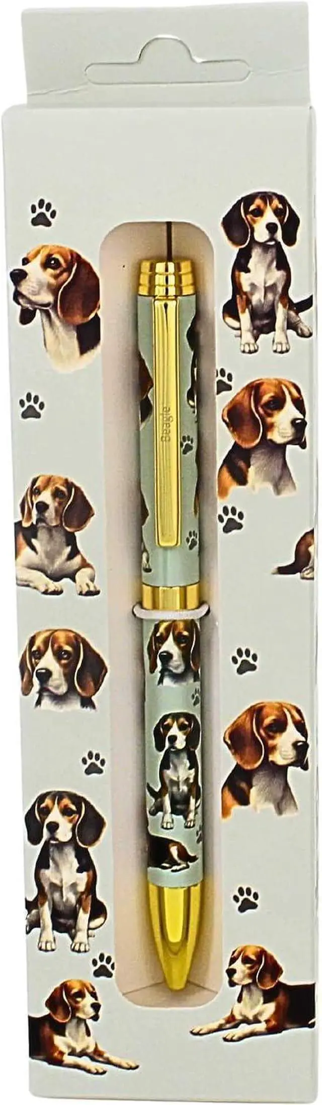 Main image of E&S Pets Refillable Ball Point Pen in Gift Box, Beagle Dog