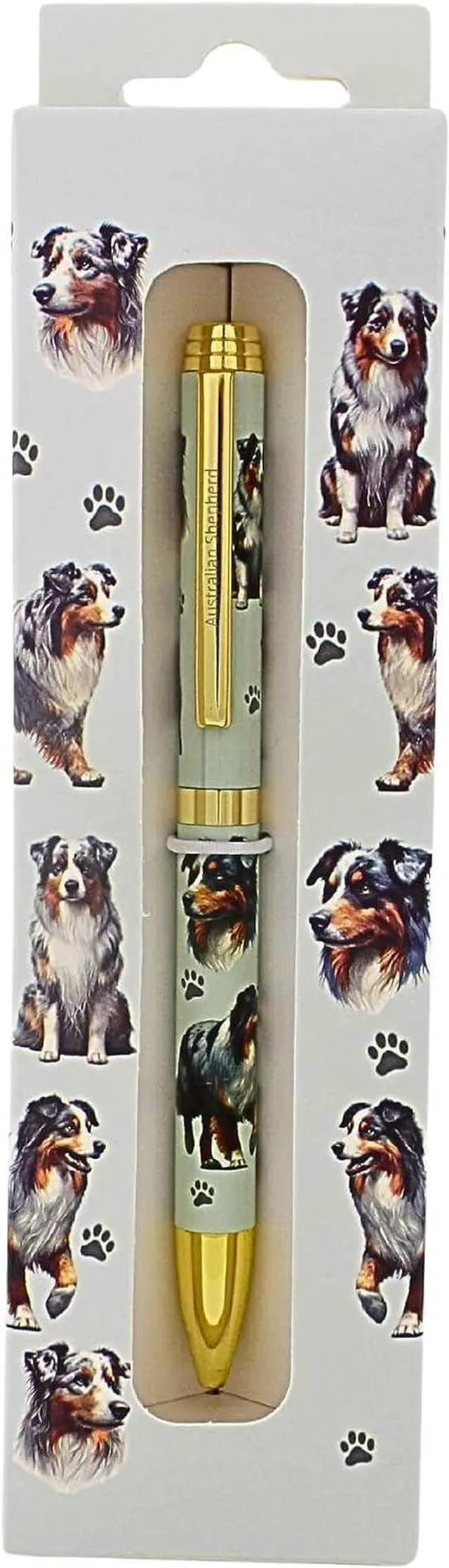 Main image of E&S Pets Refillable Ball Point Pen in Gift Box, Australian Shepherd Dog