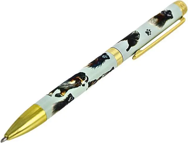 Alt view image 2 of 3 - E&S Pets Refillable Ball Point Pen in Gift Box, Australian Shepherd Dog