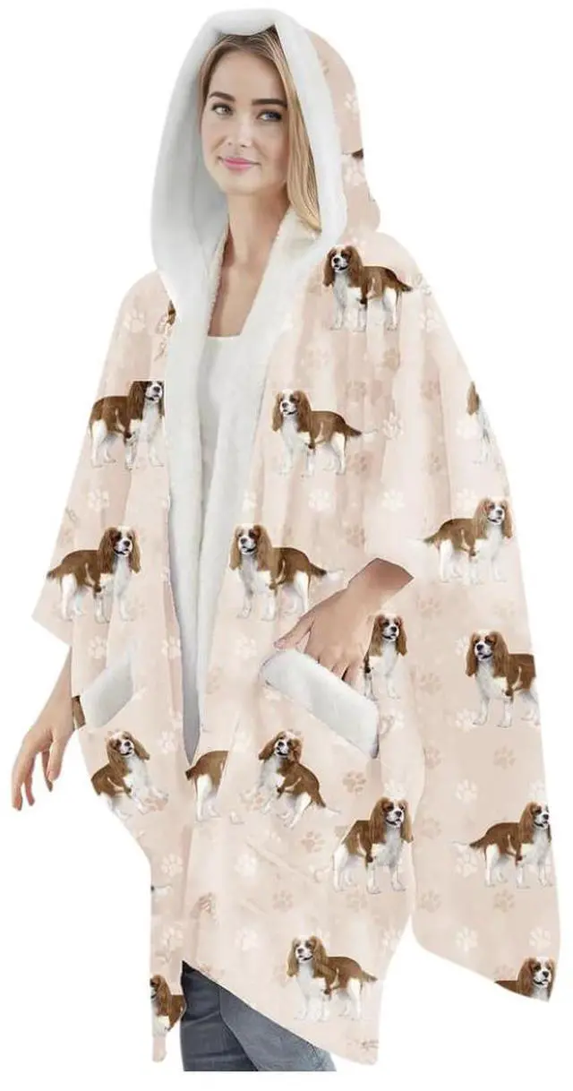 Main image of E&S Pets Snuggs Blanket Hoodie for Women Soft Fleece Wrap, Boxer