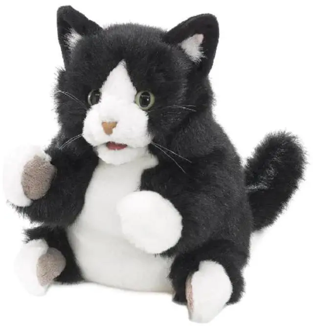 Main image of Folkmanis Tuxedo Kitten Hand Puppet