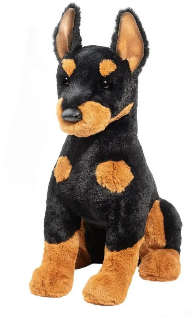 Main image of Douglas Toys Maverick DLux Doberman Plush Stuffed Animal Toy, 18"