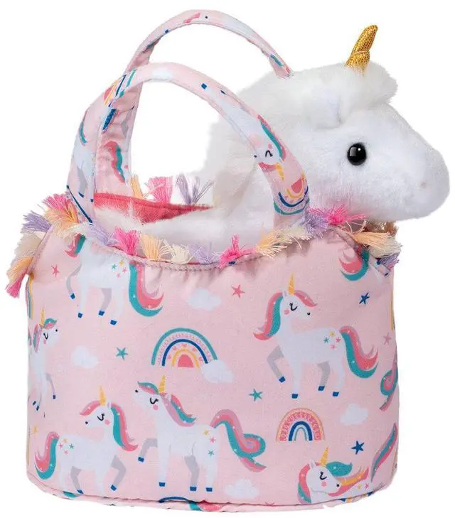 Main image of Douglas Unicorn Sassy Sak with White Unicorn Plush Stuffed Animal Toy, 7"