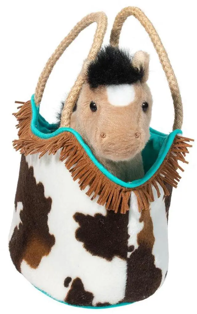 Alt view image 2 of 3 - Douglas Western Sassy Sak Tote with Bucksin Horse Plush Stuffed Animal Toy, 7"