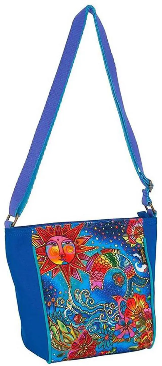 Alt view image 2 of 4 - Laurel Burch Celestial Magic Sun Moon Small Crossbody Bag, 9.5 x 3.5 x 8.5