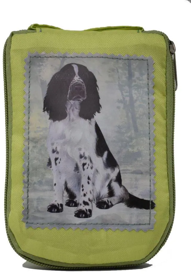 Main image of Springer Spaniel Foldable Tote Bag - Waterproof - Zippered Market Tote
