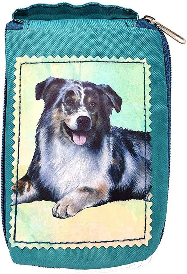 Main image of Australian Shepherd Foldable Tote Bag - Waterproof - Zipper Market Tote