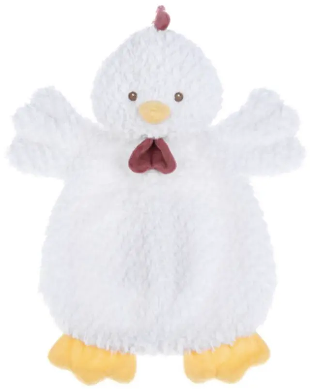 Main image of Baby Ganz Cooper White Chicken Flat-A-Pat Plush Stuffed Lovey , 18"