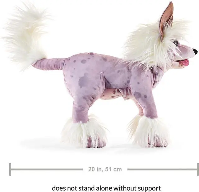 Alt view image 2 of 4 - Folkmanis Chinese Crested Dog Hand Puppet, 20"