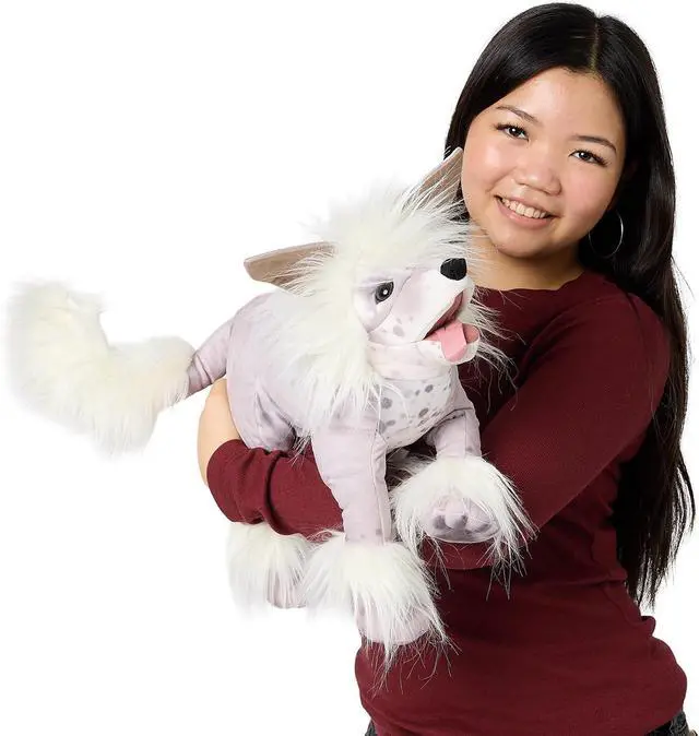 Alt view image 4 of 4 - Folkmanis Chinese Crested Dog Hand Puppet, 20"