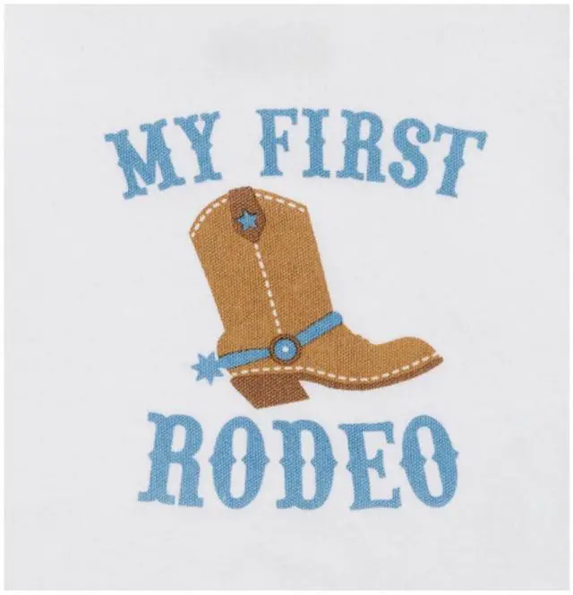 Alt view image 2 of 3 - Ganz Baby Boy Rodeo Diaper Shirt Onesie 3-6 mo. - My First Rodeo