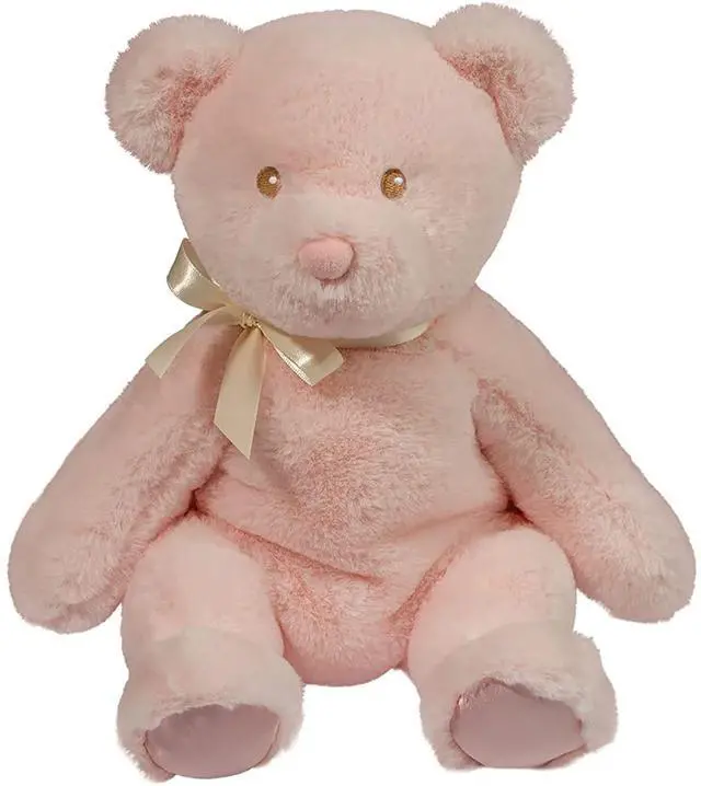 Main image of Douglas Nora Pink Baby Girl Teddy Bear Plush Stuffed Animal, 10.5" sitting