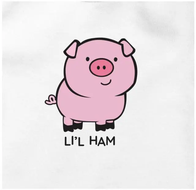 Alt view image 2 of 3 - Ganz Baby Pig Diaper Shirt Onesie 3-6 mo. - Li'l Ham