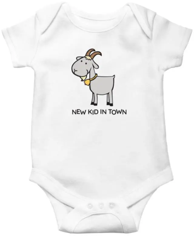 Main image of Ganz Baby Goat Diaper Shirt Onesie 3-6 mo. - New Kid in Town
