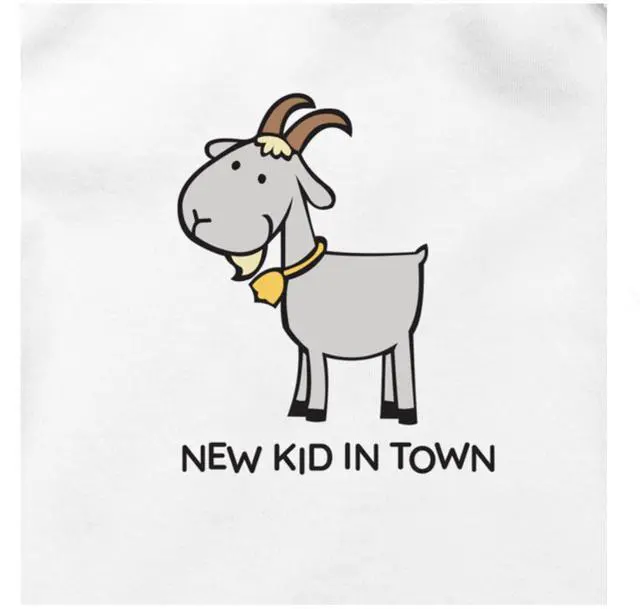 Alt view image 2 of 3 - Ganz Baby Goat Diaper Shirt Onesie 3-6 mo. - New Kid in Town