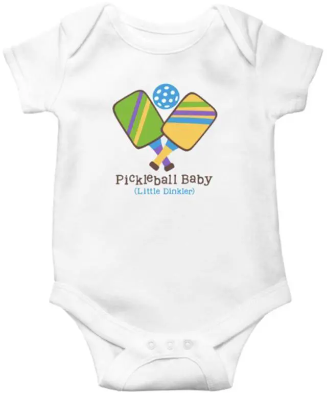 Main image of Ganz Baby Pickleball Diaper Shirt Onesie 3-6 mo. - Pickleball Baby (Lil Dinkler)