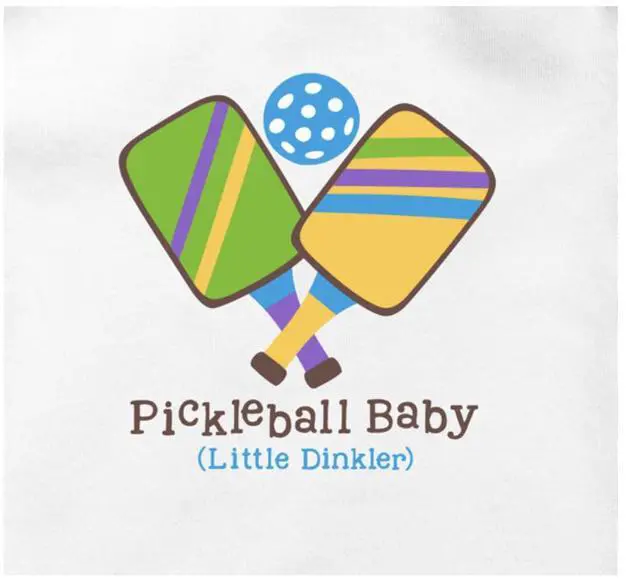 Alt view image 2 of 3 - Ganz Baby Pickleball Diaper Shirt Onesie 3-6 mo. - Pickleball Baby (Lil Dinkler)