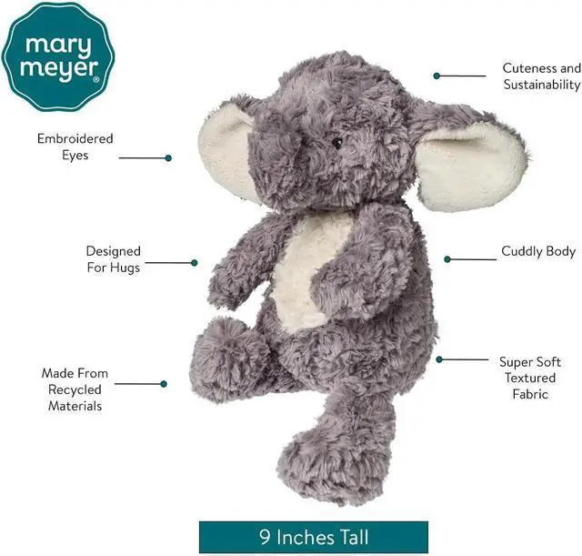 Alt view image 2 of 2 - Mary Meyer Stuffed Animal Again Friends Plush Soft Toy, 12-Inches, Elephant