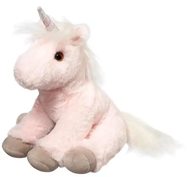 Main image of Douglas Lexie Soft Ice Pink Unicorn Plush Stuffed Animal, 9" Sitting