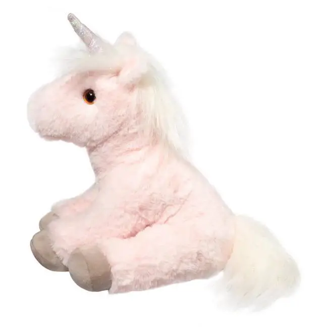Alt view image 3 of 4 - Douglas Lexie Soft Ice Pink Unicorn Plush Stuffed Animal, 9" Sitting