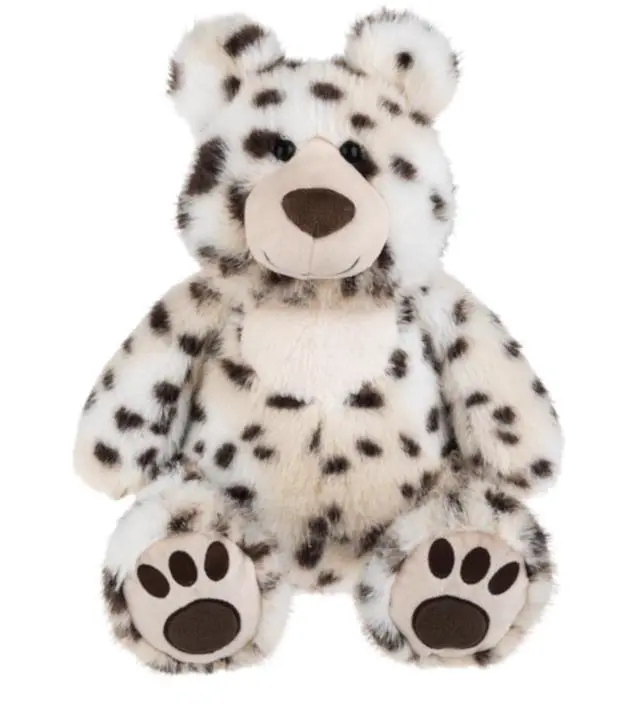 Main image of Ganz Black and White Spotted Speckles Bear, 20 inch - Plush Stuffed Animal Toy